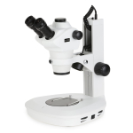 AmScope SF-2TRA SF-2T Series Zoom Parfocal Trinocular Stereo Microscope 8X-50X Magnification on Track Stand w/ Top, Bottom LED Lights (0)