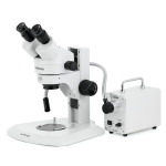 AmScope SM-1BRZ-30WS-14M SM-1 Series Super Widefield Zoom Binocular Stereo Microscope 3.5X-90X w/ 30W LED Fiber Optic Single Gooseneck Light and 14MP USB 2.0 C-mount Camera on Track Stand (0)