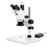 AmScope SM-1T-144A-HC2 SM-1 Series Zoom Trinocular Stereo Microscope 7X-45X w/ Multi-Zone 144 LED and 1080P HD Recording Camera on Pillar Stand w/ Extra Large Base Plate (0)
