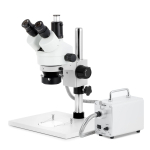 AmScope SM-1TX-30WR-10M SM-1 Series Zoom Trinocular Stereo Microscope 3.5X-45X w/ 30W LED FO Ring Light and 10MP USB 2.0 C-mount Camera on Pillar Stand w/ Extra Large Base Plate (0)