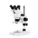 AmScope SM-1TNZ-144S-HD2GS SM-1 Series Industrial Inspection Zoom Trinocular Stereo Microscope 3.5X-90X w/ 144 LED Compact Ring Light and 2MP HDMI Global Shutter CMOS C-Mount Camera on Pillar Stand w/ Small Base (1)