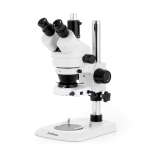 AmScope SM-1TNY-80S-20MBI3 SM-1 Series Industrial Inspection Zoom Trinocular Stereo Microscope 7X-90X w/ 80 LED Compact Ring Light and 20MP USB 3.0 C-mount Camera on Pillar Stand w/ Small Base (0)