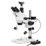 AmScope SM-1TN-8W 7X-45X Trinocular Industrial Inspection Zoom Stereo Microscope w/8W LED Dual Gooseneck Illuminator on Pillar Stand w/ Small Base (2)
