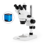 AmScope SM-1TN Industrial Inspection Zoom Trinocular Stereo Microscope 7X-45X Magnification on Pillar Stand w/ Small Base (3)
