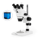 AmScope SM-1TN Industrial Inspection Zoom Trinocular Stereo Microscope 7X-45X Magnification on Pillar Stand w/ Small Base (5)