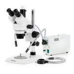 AmScope SM-1TNY-FODR-AF1 SM-1 Series Industrial Inspection Zoom Trinocular Stereo Microscope 7X-90X w/ 150W Halogen Dual Gooseneck & Ring Lights and 1080P HDMI Auto-focus Camera on Pillar Stand w/ Small Base (1)