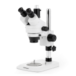 AmScope SM-1TNYY-56S-8M SM-1 Series Industrial Inspection Zoom Trinocular Stereo Microscope 7X-135X w/ 56 LED Compact Ring Light and 8MP USB 2.0 C-mount Camera on Pillar Stand w/ Small Base (0)