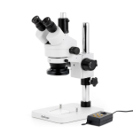 AmScope SM-1TSY-144A-8M SM-1 Series Zoom Trinocular Stereo Microscope 7X-90X Magnification w/ Multi-Zone 144 LED and 8MP USB 2.0 C-mount Camera on Pillar Stand (0)