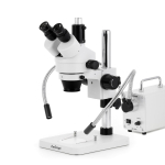 AmScope SM-1TSX-30WY-14M3 SM-1 Series Zoom Trinocular Stereo Microscope 3.5X-45X w/ 30W LED Double Gooseneck Fiber Optic Lights and 14MP USB 3.0 C-mount Camera on Pillar Stand (0)