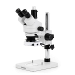 AmScope SM-1TSZ-80S-HD25 SM-1 Series Zoom Trinocular Stereo Microscope 3.5X-90X Magnification w/ 80 LED Compact Ring Light and 5MP HDMI CMOS C-Mount Camera on Pillar Stand (1)