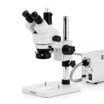 AmScope SM-1TSY-FOR-14M3 SM-1 Series Zoom Trinocular Stereo Microscope 7X-90X Magnification w/ 150W Halogen Ring Light and 14MP USB 3.0 C-mount Camera on Pillar Stand (0)