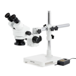AmScope SM-3BX-144A-5M SM-3 Series Zoom Binocular Stereo Microscope 3.5X-45X Magnification w/ Multi-Zone 144 LED and 5MP USB 2.0 C-mount Camera on Single Arm Boom Stand (0)