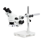 AmScope SM-3BY-64S SM-3 Series Zoom Binocular Stereo Microscope 7X-90X Magnification w/ 64 LED Compact Ring Light on Single Arm Boom Stand (0)