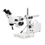 AmScope SM-3BX-30WY-18M3 SM-3 Series Zoom Binocular Stereo Microscope 3.5X-45X w/ 30W LED Double Gooseneck FO Lights and 18MP USB 3.0 C-mount Camera on Single Arm Boom Stand (0)