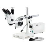AmScope SM-3NTP-FODR SM-3 Series Simul-Focal Lockable Zoom Trinocular Stereo Microscope 7X-45X Magnification with 150W Gooseneck & Ring Lights (0)