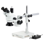 AmScope SM-3TY-144-HD42 Zoom Trinocular Stereo Microscope 7X-90X Magnification, SM-3 Series on Single Arm Boom Stand + 144-LED Ring Light + Back-Illuminated 8MP HDMI/WiFi/LAN Camera (3)