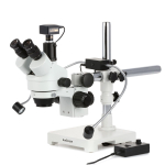 AmScope SM-3TP-8W 7X-45X Trinocular Simul-Focal Stereo Zoom Microscope w/8W LED Dual Gooseneck Illuminator on Single Arm Boom Stand (2)