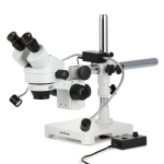 AmScope SM-3B-8W 7X-45X Binocular Stereo Zoom Microscope w/8W LED Dual Gooseneck Illuminator on Single Arm Boom Stand (0)