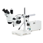 AmScope SM-3TPZ-FOD-3M3 SM-3 Series Simul-Focal Zoom Trinocular Stereo Microscope 3.5X-90X w/ 150W Halogen Dual Gooseneck Lights and 3MP USB 3.0 C-mount Camera on Single Arm Boom Stand (0)
