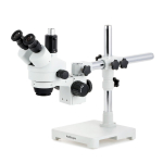 AmScope SM-3TPX-3M3 SM-3 Series Simul-Focal Zoom Trinocular Stereo Microscope 3.5X-45X Magnification w/ 3MP USB 3.0 C-mount Camera on Single Arm Boom Stand (0)