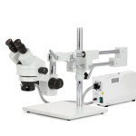 AmScope SM-4BYY-FOR-14M SM-4 Series Zoom Binocular Stereo Microscope 7X-135X w/ 150W Halogen Ring Light and 14MP USB 2.0 C-mount Camera on Double Arm Boom Stand (0)