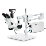AmScope SM-4NTP-FOR SM-4 Series Simul-Focal Lockable Zoom Trinocular Stereo Microscope 7X-45X Magnification with 150W Halogen Ring Light (3)