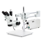 AmScope SM-4NTP-FOR SM-4 Series Simul-Focal Lockable Zoom Trinocular Stereo Microscope 7X-45X Magnification with 150W Halogen Ring Light (0)