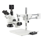 AmScope SM-4TYY-144-HD4U SM-4 Series Zoom Trinocular Stereo Microscope 7X-135X Magnification + 144-LED Ring Light + 4K 8MP HDMI Camera (1)