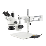 AmScope SM-4TZ-144A-HD4U SM-4 Series Zoom Trinocular Stereo Microscope 3.5X-90X Magnification + Four-Zone 144-LED Ring Light + 4K 8MP HDMI Camera (2)
