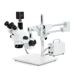 AmScope SM-4TZZ-30WR-HD4U SM-4 Series Zoom Trinocular Stereo Microscope 3.5X-1144X Magnification + 30W Cold Fiber Optic Ring Light Illuminator (1)