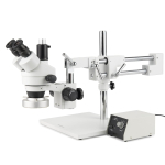 AmScope SM-4TZ-80M-HD4U SM-4 Series Zoom Trinocular Stereo Microscope 3.5X-90X Magnification + 80-LED Ring Light + 4K 8MP HDMI Camera (2)