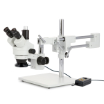 AmScope SM-4TZ-144A-5M SM-4 Series Zoom Trinocular Stereo Microscope 3.5X-90X Magnification with Multi-Zone 144 LED and 5MP USB 2.0 (0)