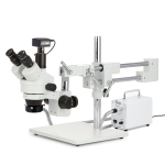 AmScope SM-4TP-30WR-5M3 SM-4 Series Simul-Focal Zoom Trinocular Stereo Microscope 7X-45X Magnification with 30W LED Ring Light and 5MP USB 3.0 (1)