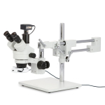 AmScope SM-4TP-56S SM-4 Series Simul-Focal Zoom Trinocular Stereo Microscope 7X-45X Magnification with 56 LED Ring Light (1)