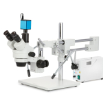 AmScope SM-4TPZ-FOD-AF2 SM-4 Series Simul-Focal Zoom Trinocular Stereo Microscope 3.5X-90X Magnification with 150W Lights and 1080P 2MP HDMI (2)