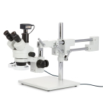 AmScope SM-4TPX-FRL-14M3 SM-4 Series Simul-Focal Zoom Trinocular Stereo Microscope 3.5X-45X Magnification with 8W Ring Light and 14MP USB 3.0 (1)
