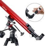 AmScope TLS-MEQ-60800 AmScope Refractor EQ Telescope with Equatorial Mount, 60mm Aperture, 800mm Focal Length, Stainless Steel Tripod and Red Dot Finder (2)