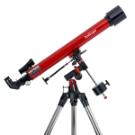 AmScope TLS-MEQ-60800 AmScope Refractor EQ Telescope with Equatorial Mount, 60mm Aperture, 800mm Focal Length, Stainless Steel Tripod and Red Dot Finder (1)
