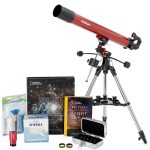 AmScope TVB-80900-CSMC1 Professional Telescope Bundle Cosmic Series featuring 80mm Aperture, 900mm Focal Length Refractor Telescope (1)