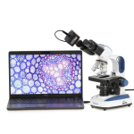 AmScope B270A-KT-3M B270 Series Advanced Student & Professional Binocular Compound Microscope 40X-1600X w/ 3MP USB 2.0 Color CMOS C-mount Camera, one set of 50 pack blank slides, 100 pack cover slips and 25 transfer pipe (5)