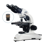 AmScope B530A-E3 Binocular Compound Microscope 40X-1600X Magnification w/ 20W Halogen Kohler Illumination, 3D Mechanical Stage and 3MP Camera (1)