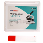 AmScope BS-FSIL50-R 50pc Blank Silane Slides with Single Frosted, Red-Coated Side (1)
