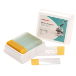AmScope BS-FSIL50-Y 50pc Blank Silane Slides with Single Frosted, Yellow-Coated Side (0)