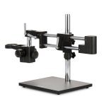 AmScope DAB Double Arm Boom Stand for Stereo Microscopes - Steel Arms, Tube Mount, 76mm Focus Block (1)