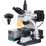 AmScope FM800TC FM800 30W Infinity Plan Extreme Widefield EPI-Fluorescent Trinocular Compound Microscope 40X-1000X Magnification w/ Five Wave Bands (3)