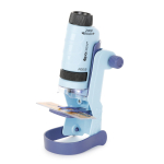 AmScope HH612 IQCrew 60X-120X Magnification Portable Battery Operated LED Kid's Handheld Microscope w/ Smartphone Mount, Slides and more (4)