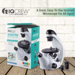 AmScope IN50C-BKI-PSIB-E IQCrew 40X-500X Inverted Microscope w/ Digital Camera, Kid's Friendly Software and Introductory Insect Exploration Kit (1)