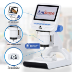 AmScope KVB-GEM-140-EXP Kid's Natural Gemstone Explorer Series Set 1080P HD Portable LCD Digital Color Microscope, Natural Gemstone Activity Set (1)