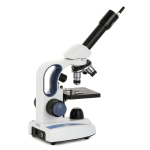 AmScope M158C-2L-WF Monocular Compound Microscope 40X-1000X, Student, Battery Powered + Dual LED Illumination + Wi-Fi 2.0MP Digital Eyepiece Camera (1)