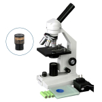 AmScope M200B-LED-E2 M200 Series Monocular LED Student Compound Microscope 40X-800X Magnification w/ 2MP Digital Camera (1)